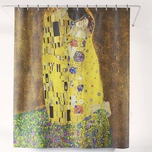 Gustav Klimt "The Kiss" Shower Curtain Art Bath Decor Bathroom Curtain.